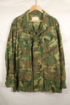 Circa 1966-67 X-L-R Non Ripstop Early Print ERDL Fatigue Jacket Used