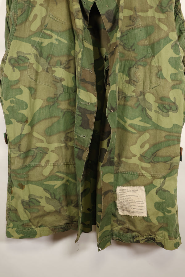 Circa 1966-67 X-L-R Non Ripstop Early Print ERDL Fatigue Jacket Used