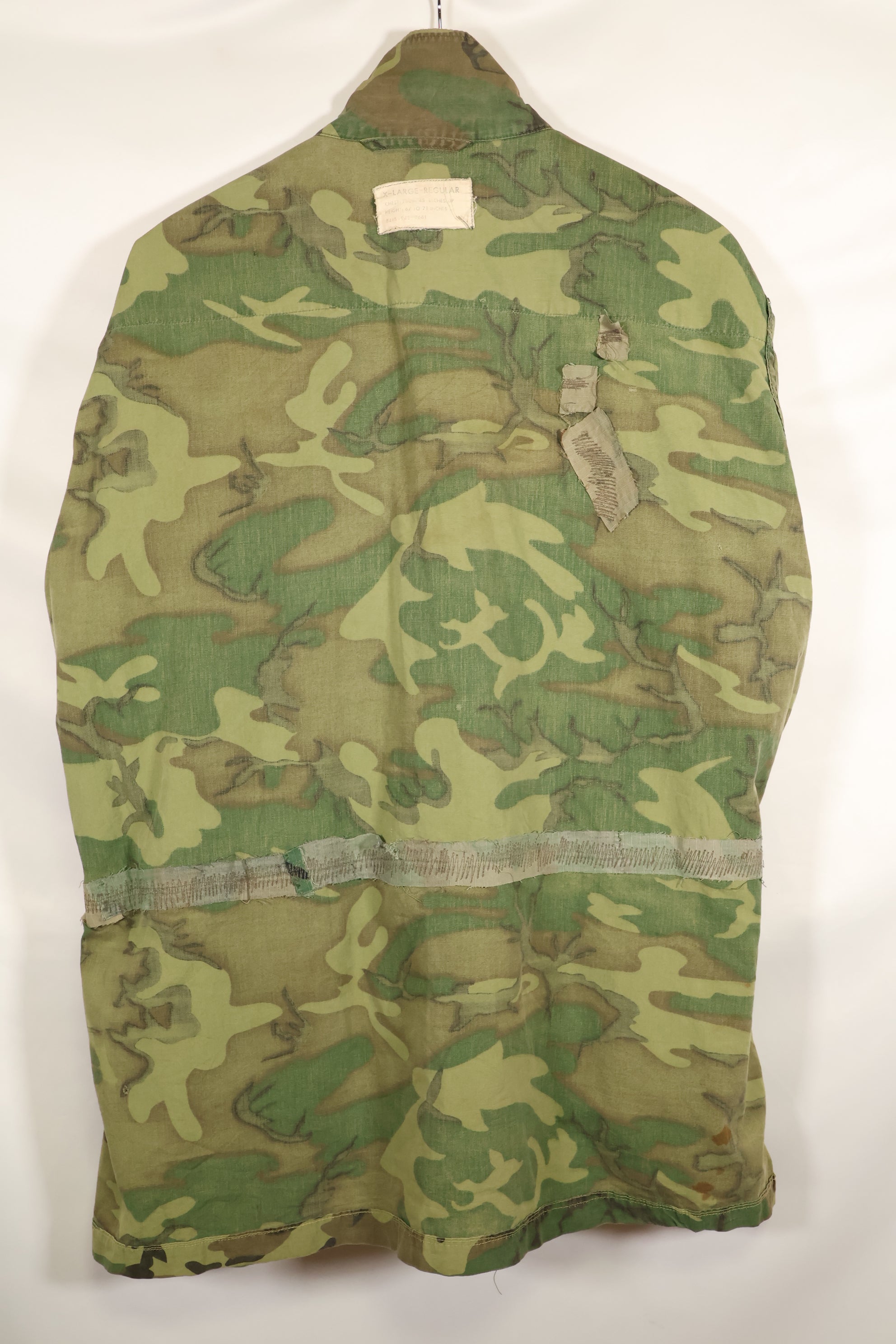 Circa 1966-67 X-L-R Non Ripstop Early Print ERDL Fatigue Jacket Used