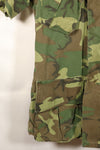 Estimated circa 1966–67; Estimated S-R; Early print; ERDL leaf camouflage; No rip; Fatigue jacket; Short sleeves; Used
