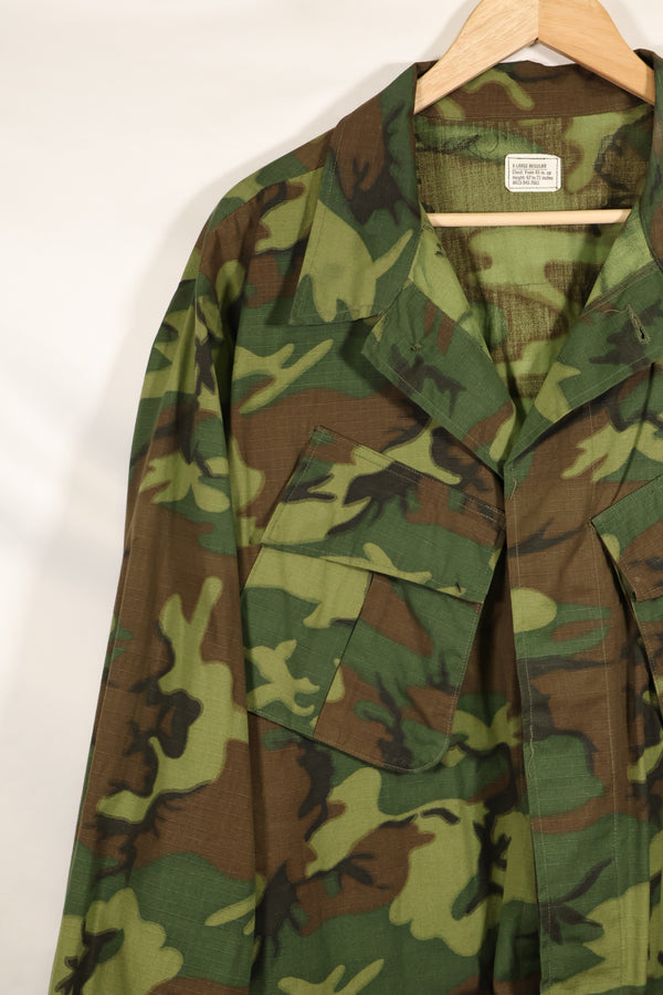 1970 Contract Deadstock X-L-R ERDL Green Leaf Camouflage Jungle Fatigue Jacket