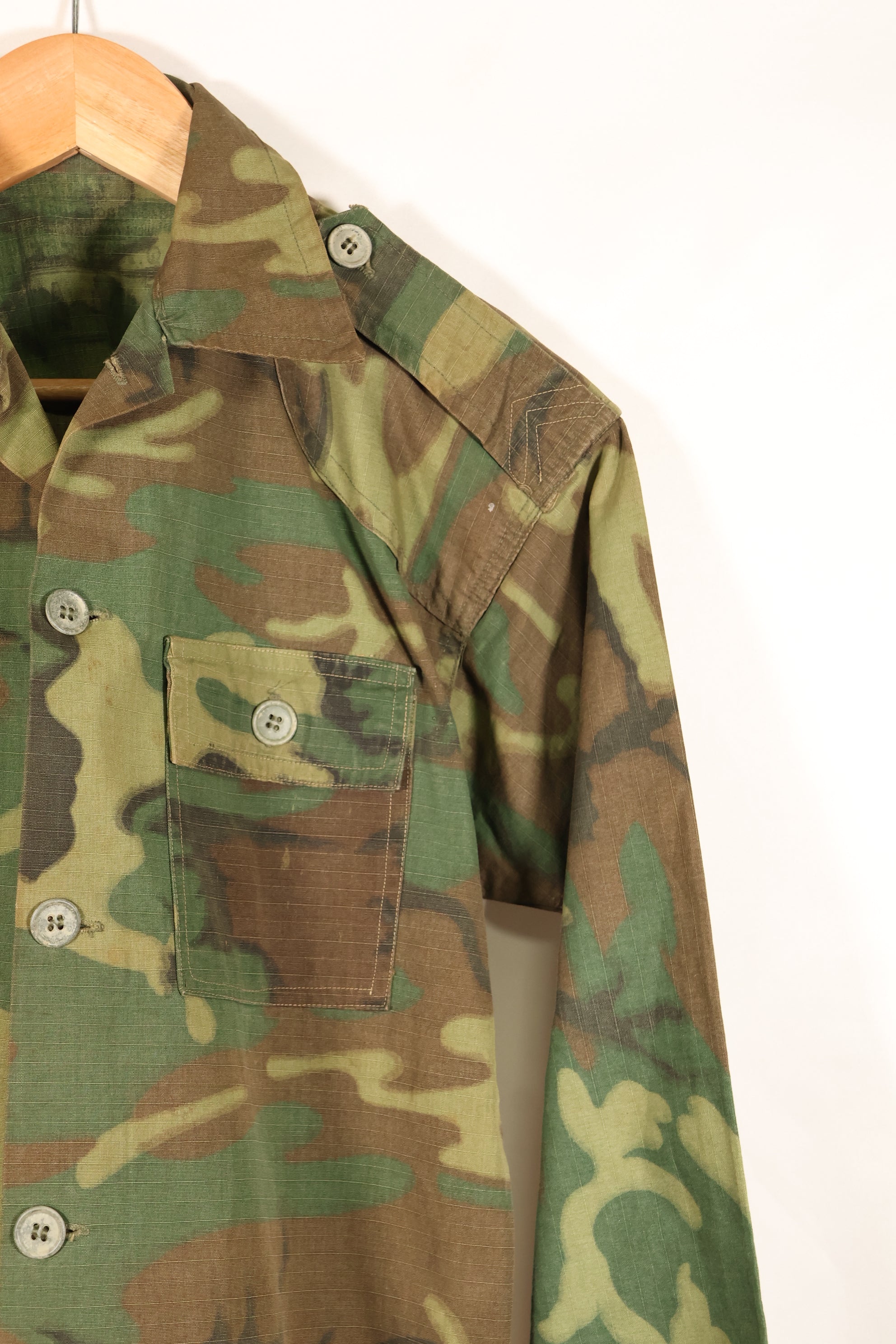 Late 1960s, South Vietnamese Army, BDQ, M59, ERDL, ripstop fabric, shirt, used