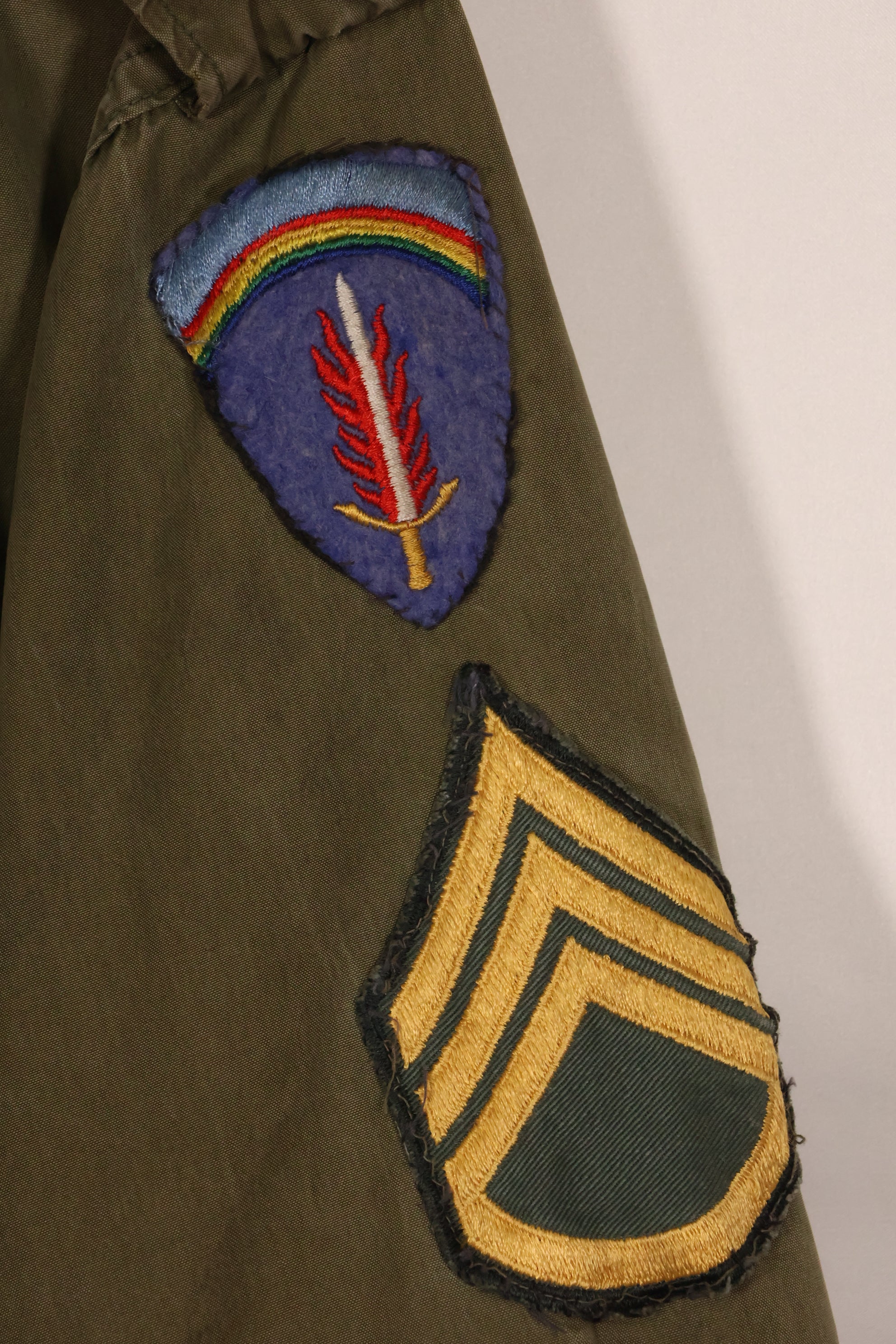 1950's U.S. Soldiers stationed in Europe X-SMALL M51 Field Parka, shell only, with patch, used.