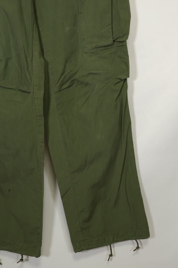 Estimated 1967 Contract 3rd Model Non Ripstop Jungle Fatigue Pants X-S-R Used