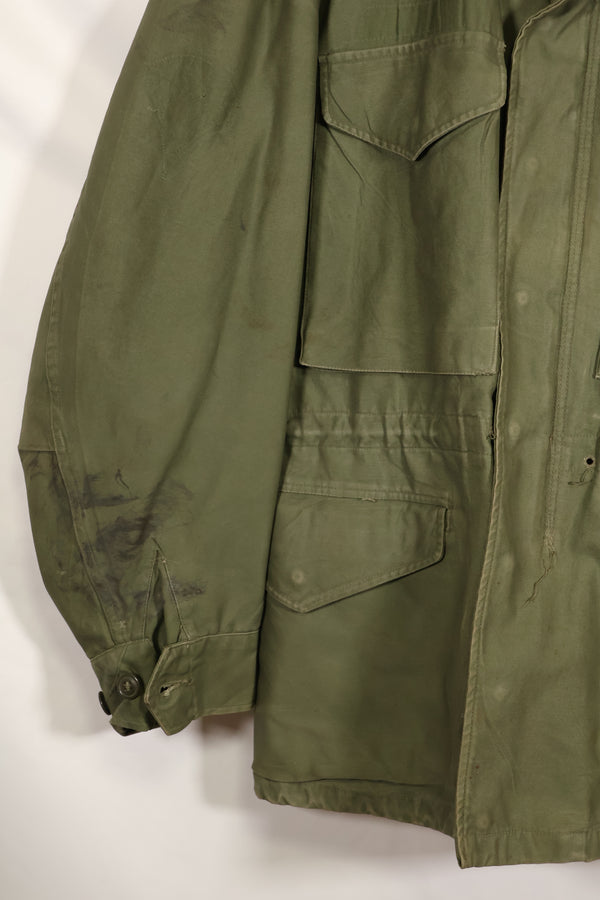 1960 Contract S-S U.S. Army M51 Field Jacket, stained, used.