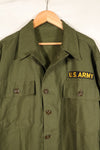 1950年代後半　MEDIUM　アメリカ軍　初期型　OG-107　ユーティリティシャツ　テープ初付　中古品