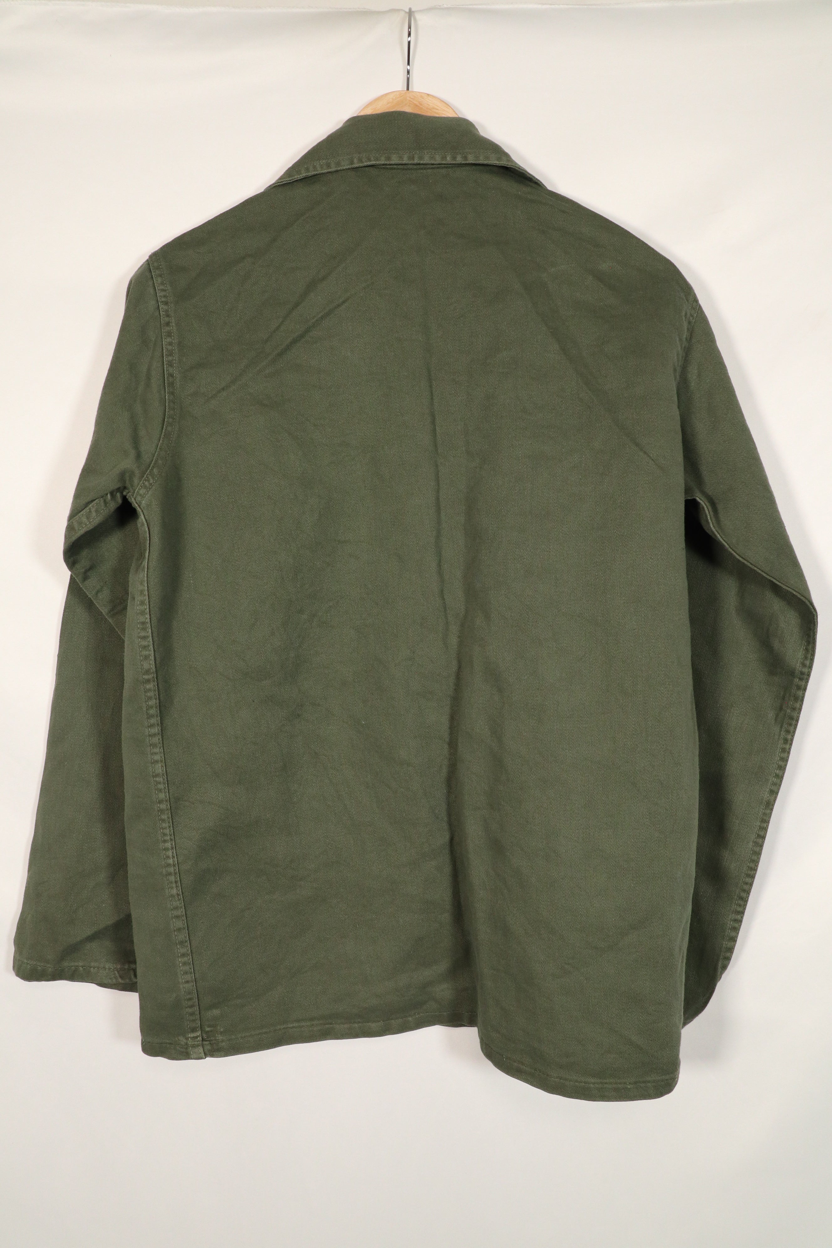 Real U.S. Army OG-107 Utility Shirt with insignia, retrofitted, used.