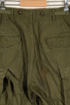 1951 Contract S-R M51 Cotton Field Pants with suspenders, used.