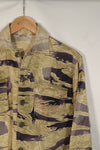 Real Gold Tiger Stripe Shirt Asian Cut A-L Faded Used