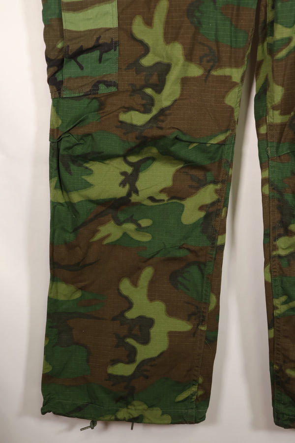 1969 Contract L-S Ripstop Fabric ERDL Camo Green Leaf Jungle Fatigue Pants (Used)