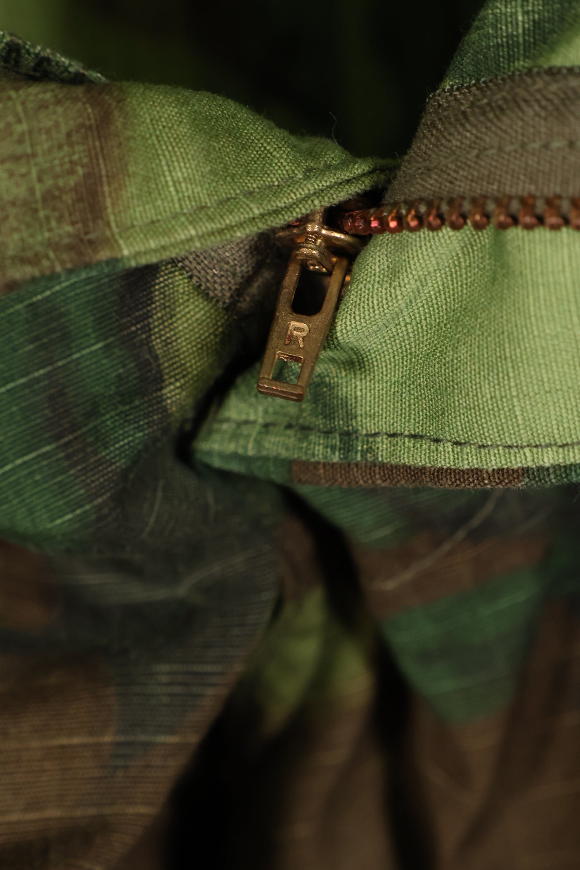 1969 Contract L-S Ripstop Fabric ERDL Camo Green Leaf Jungle Fatigue Pants (Used)