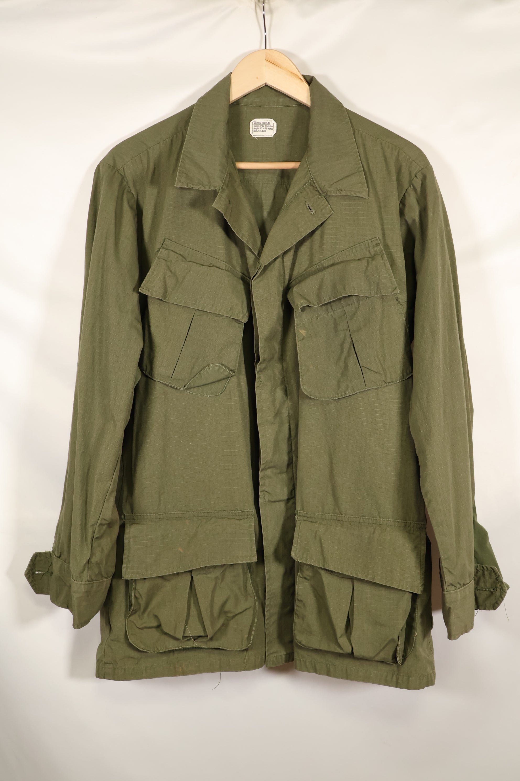 1968 Contract M-R Ripstop 4th Model Jungle Fatigue Jacket Used