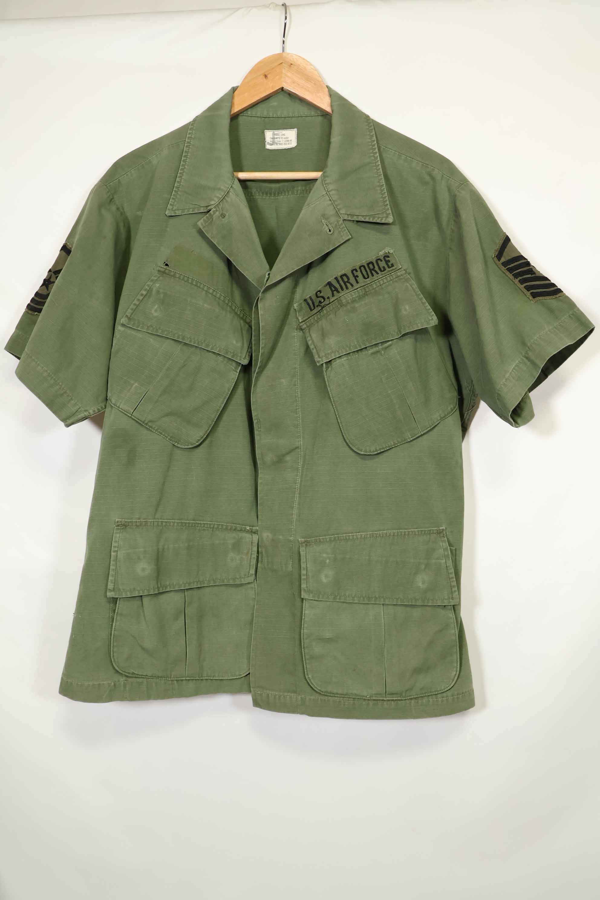 1968 Contract 4th Model Jungle Fatigue USAF Short Sleeve Custom L-L Used