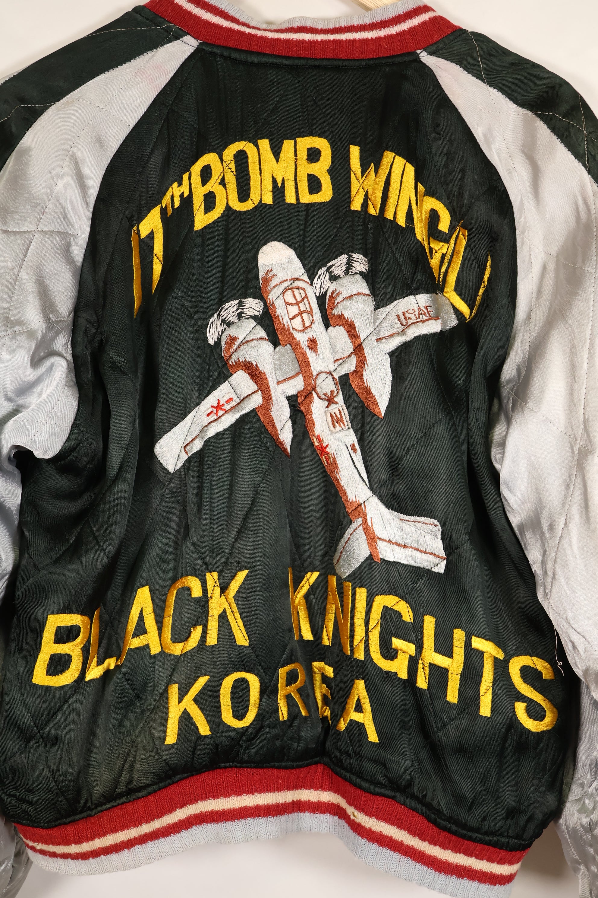 1950s U.S. Air Force 17th Bomb Wing Black Knights Korea Tour Jacket Used