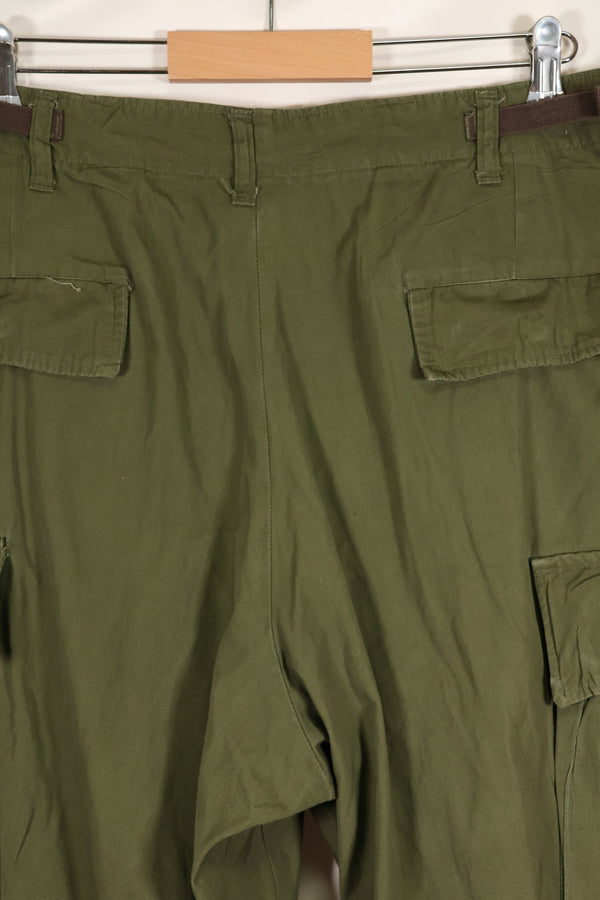 Circa 1967 L-R Non Rip 3rd Model Jungle Fatigue Pants, good condition, used.