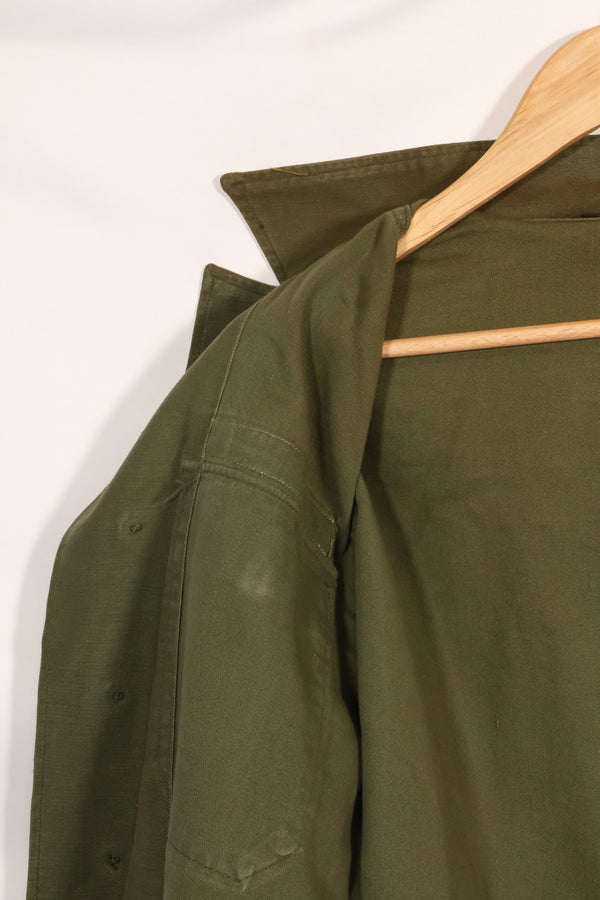 1962 Contract Green Beret OG-107 Utility Shirt, patch first attached, used.