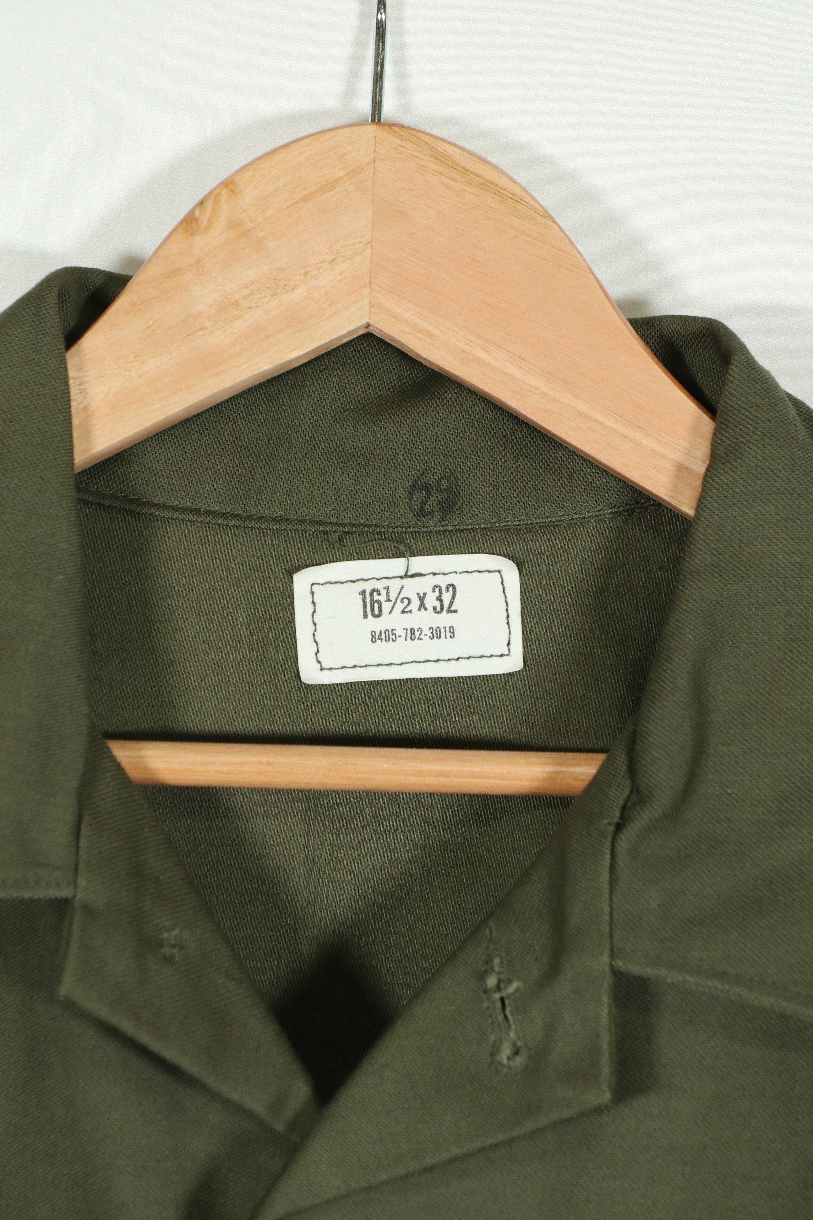 Actual 1974 OG-107 utility shirt, deadstock, 161/2 32, large size.