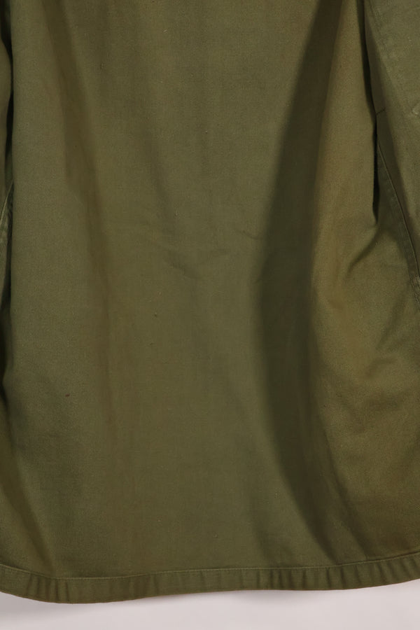 1962 Contract Green Beret OG-107 Utility Shirt, patch first attached, used.