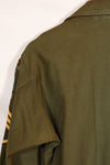 1962 Contract Green Beret OG-107 Utility Shirt, patch first attached, used.