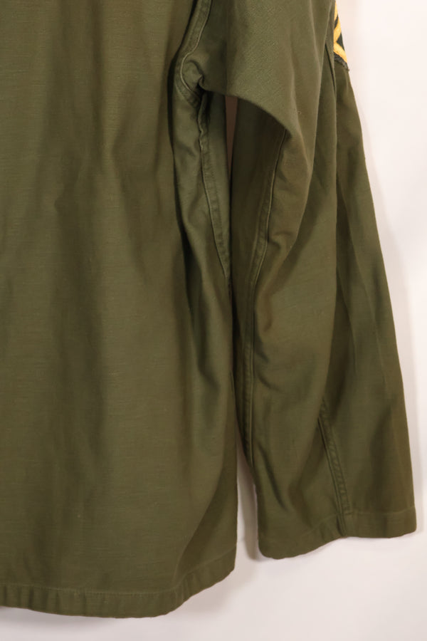1962 Contract Green Beret OG-107 Utility Shirt, patch first attached, used.