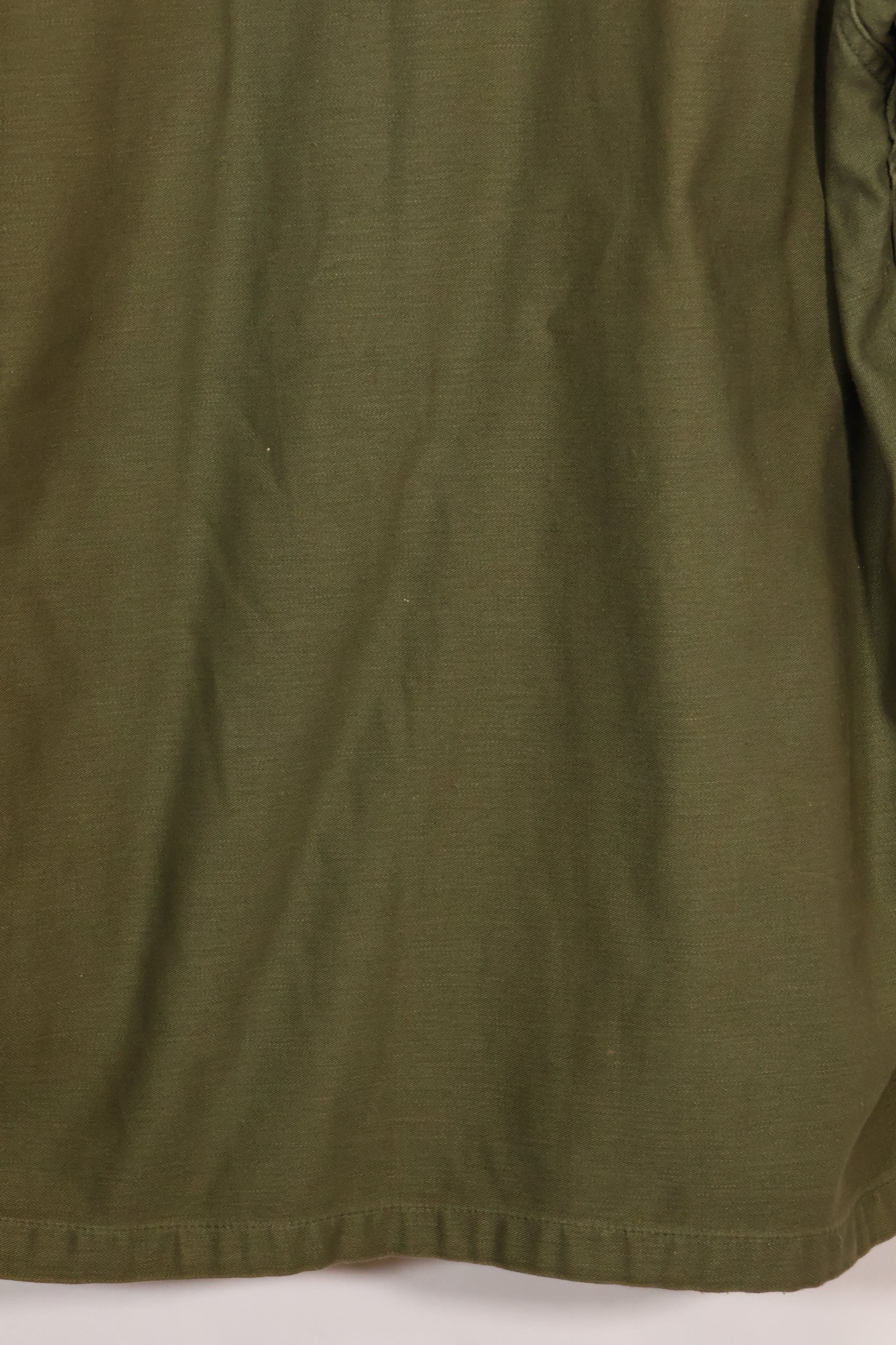 1962 Contract Green Beret OG-107 Utility Shirt, patch first attached, used.