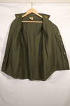 1960s-70s OG-107 utility shirt, Army paratrooper, patch first attached, used.