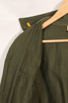 1960s-70s OG-107 utility shirt, Army paratrooper, patch first attached, used.