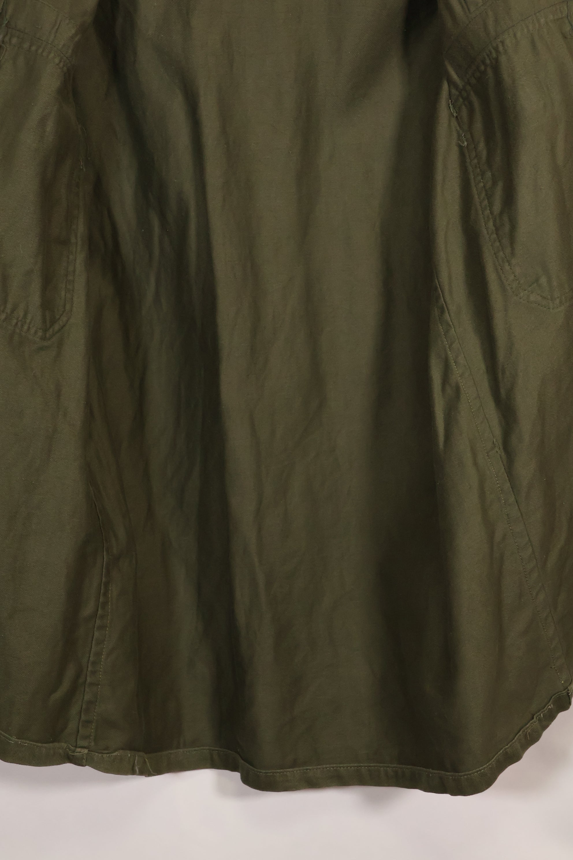 1960s-70s OG-107 utility shirt, Army paratrooper, patch first attached, used.