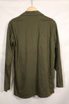 1960s-70s OG-107 utility shirt, Army paratrooper, patch first attached, used.