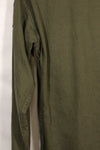 1960s-70s OG-107 utility shirt, Army paratrooper, patch first attached, used.