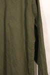 1960s-70s OG-107 utility shirt, Army paratrooper, patch first attached, used.