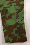 1960's Poplin ARVN leaf camouflage pants, size large, light fabric, rare, used.