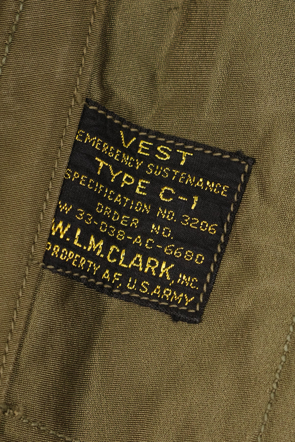 1940年代　アメリカ陸軍航空隊　USAAF　C-1　サバイバルベスト　フリーサイズ　中古品