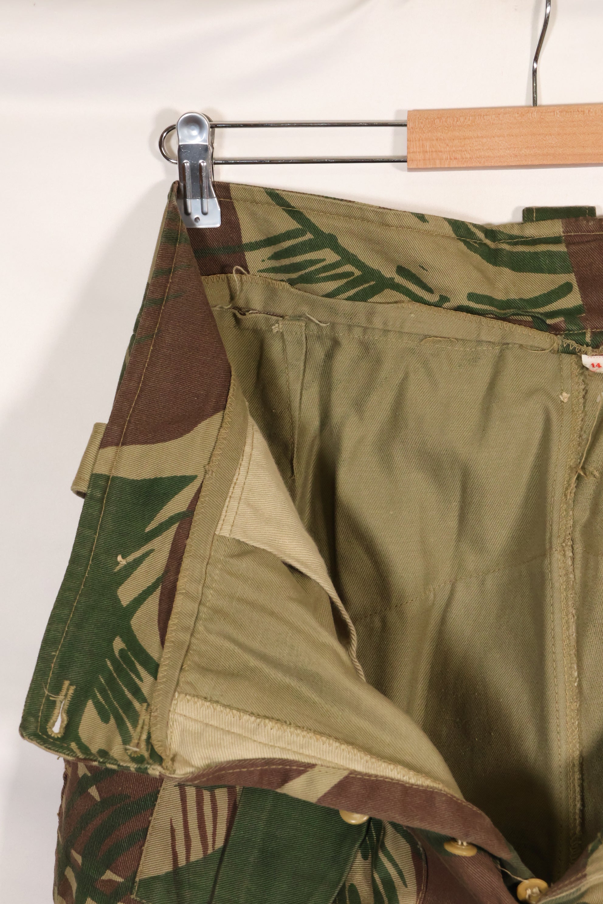 Real Rhodesian Army Rhodesian camouflage pants, faded, used.