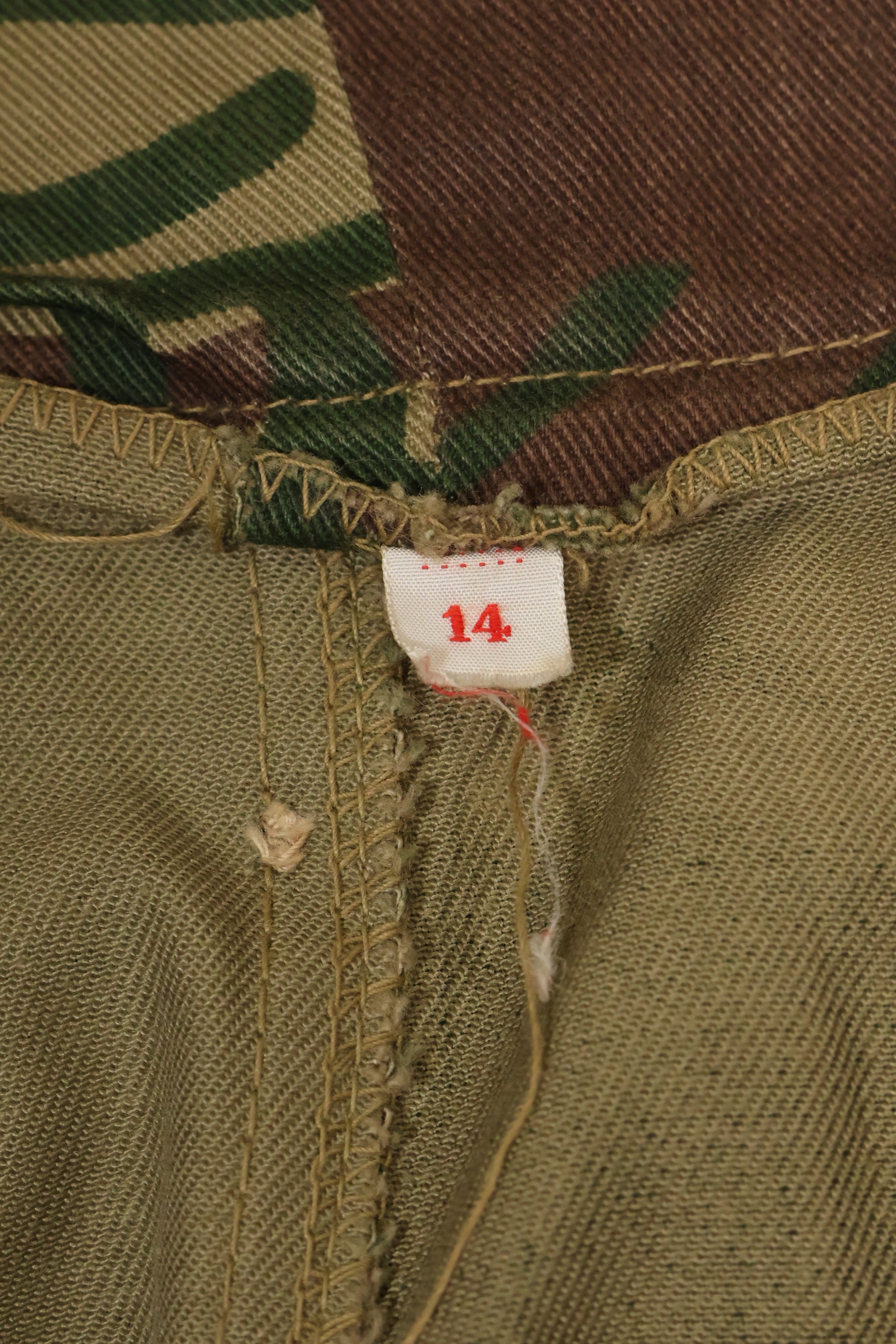 Real Rhodesian Army Rhodesian camouflage pants, faded, used.