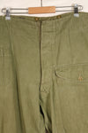 1950s, Size No. 6, British Army Battle Dress Denim Pants, Used