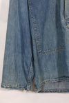 1930s U.S. Army denim pullover shirt, 3 buttons, used.