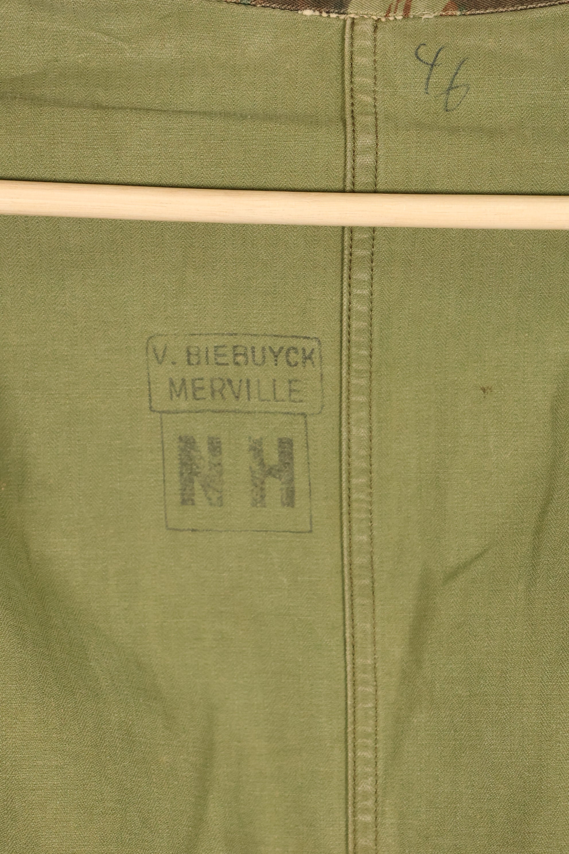 1950s French Army Airborne TAP 47/56 Pattern Lizard Camouflage Jacket, used.