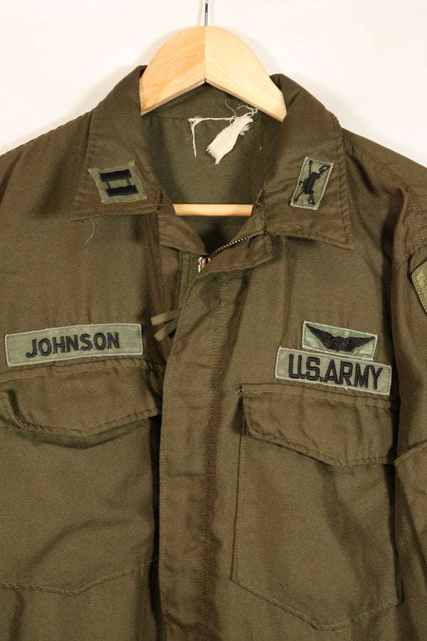 1971 Contract, M-L, U.S. Army, NOMEX Flame-Retardant Jacket for Pilots, with Patches, Used