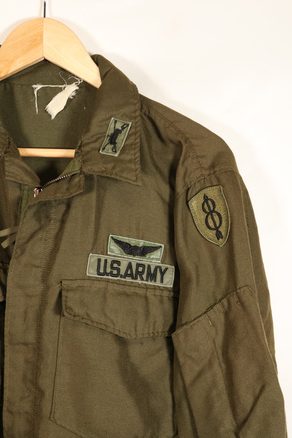 1971 Contract, M-L, U.S. Army, NOMEX Flame-Retardant Jacket for Pilots, with Patches, Used