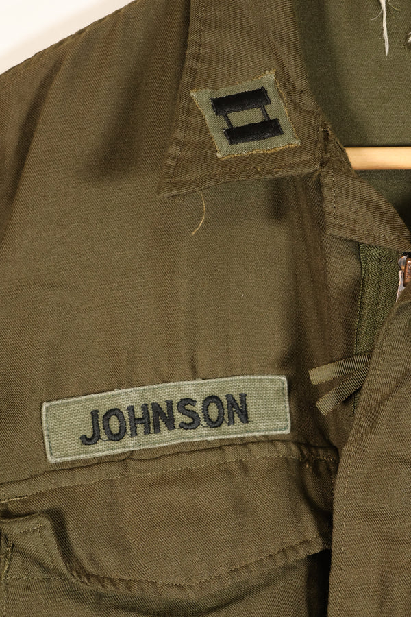 1971 Contract, M-L, U.S. Army, NOMEX Flame-Retardant Jacket for Pilots, with Patches, Used