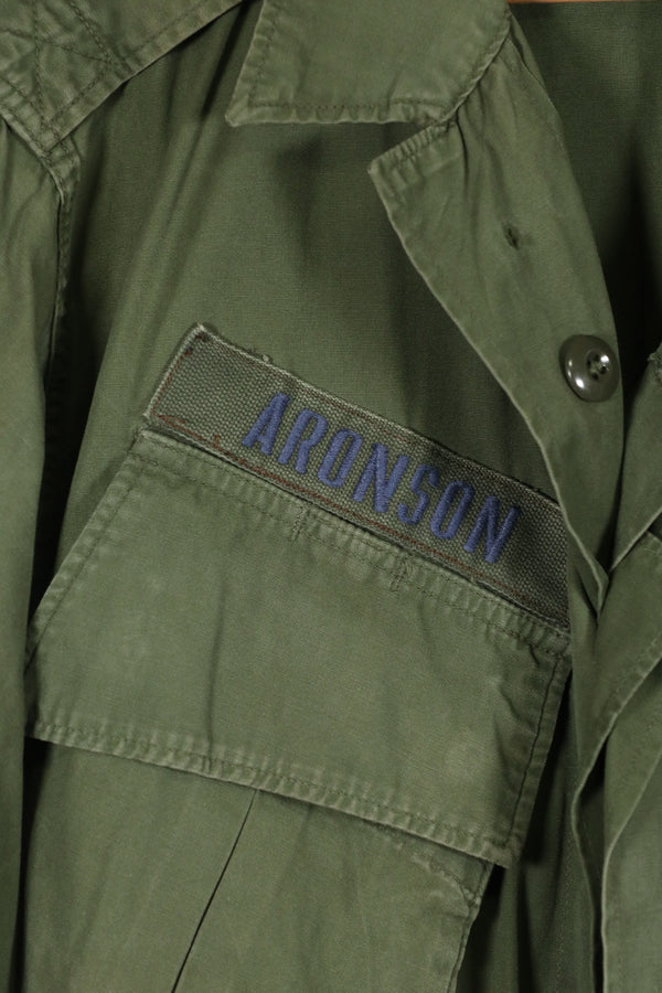 Real 2nd Model Jungle Fatigue Jacket SMALL-REGULAR with USAF patch, retrofitted.