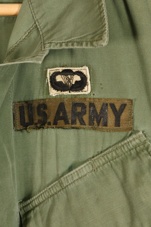 Estimated Contract Year: 1966–67 | S-R | 3rd Model Jungle Fatigue Jacket | Green Beret | Used