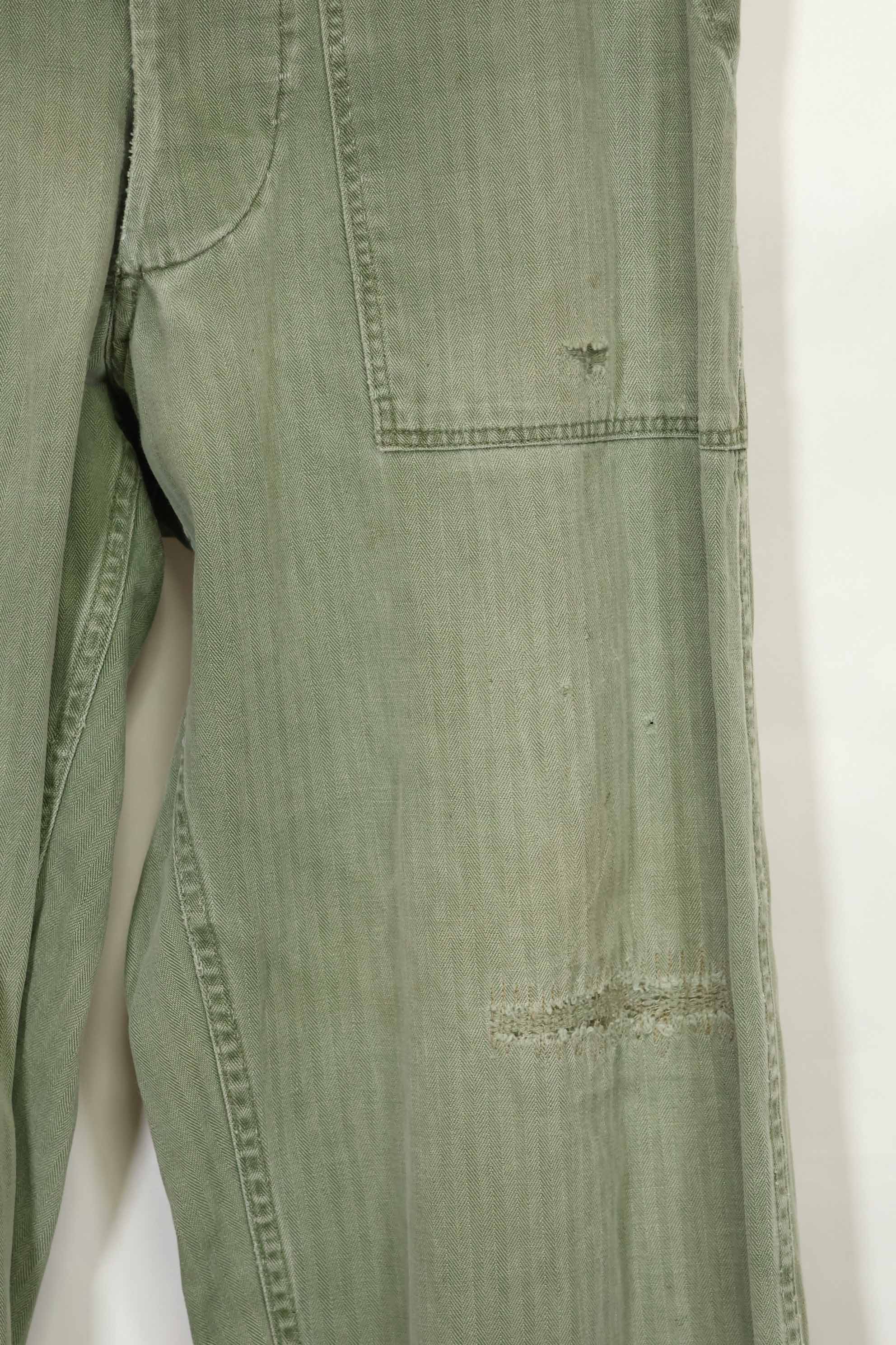 1950's USMC HBT P41 Cut Utility Pants Korean War Used