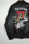 Recent Okinawa made souvenir Jacket directly embroidered MA-1 B