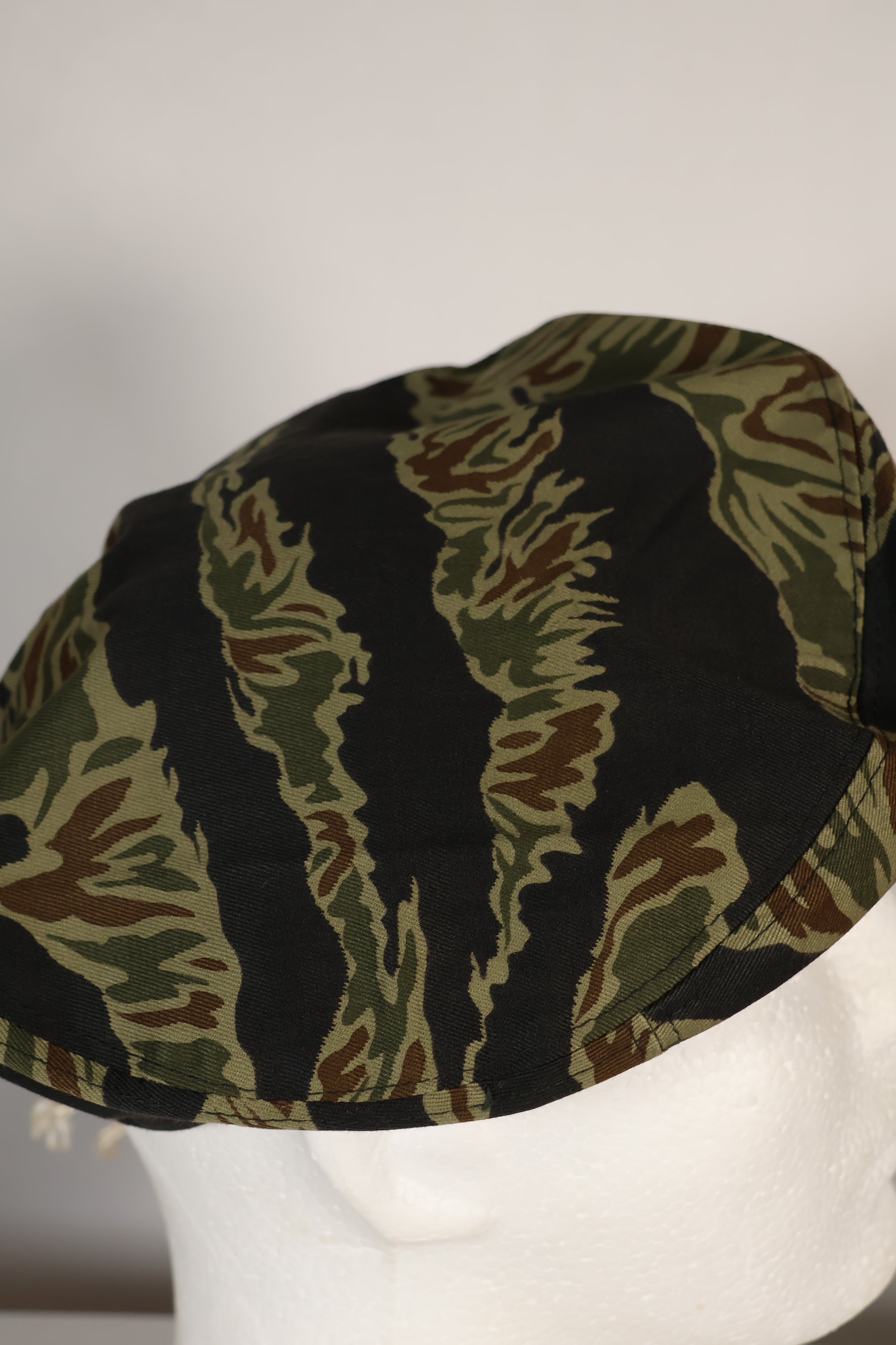 Real privately procured zigzag pattern tiger stripe beret, unused.