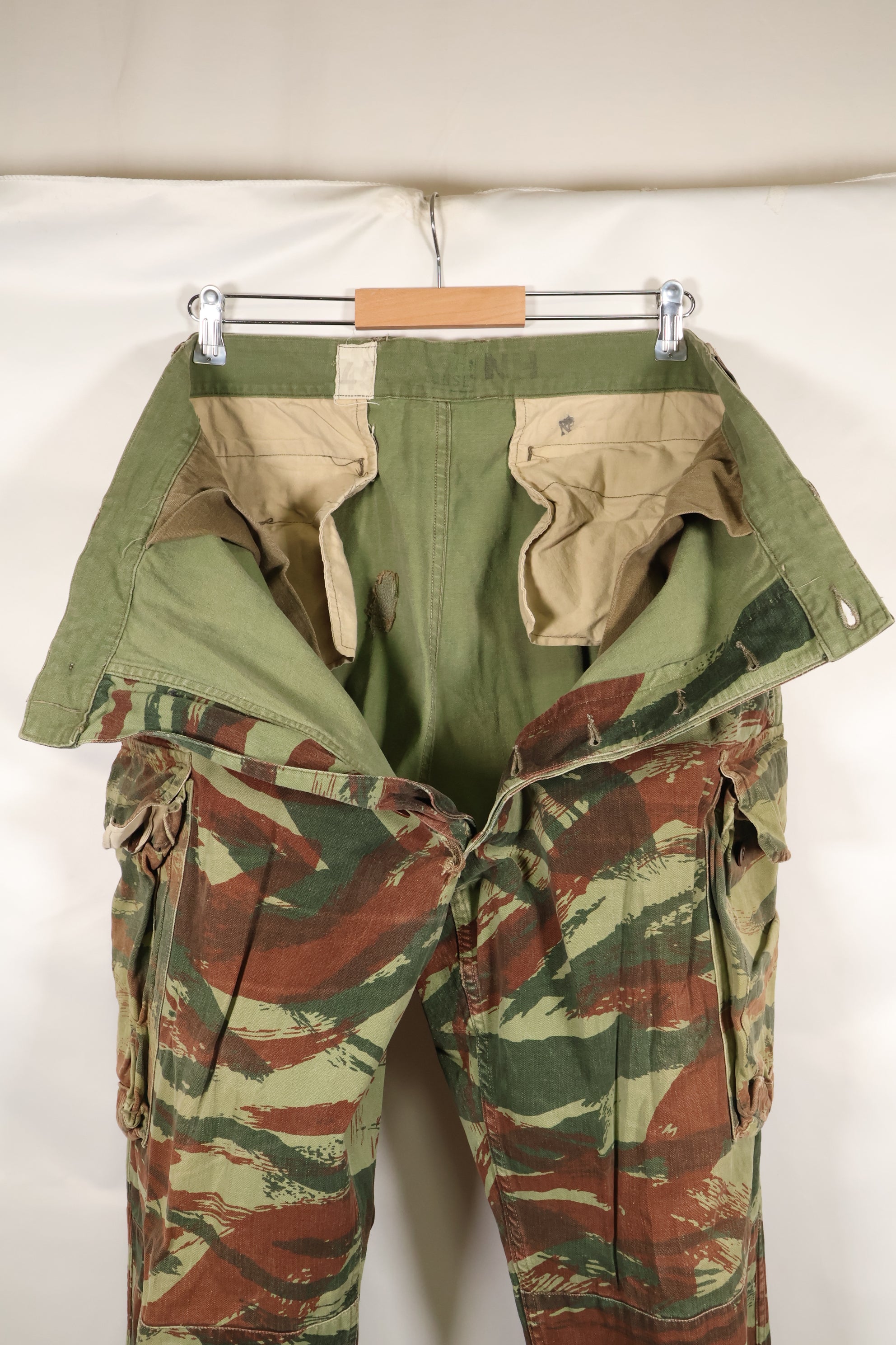 1960s French Army Lizard Camouflage Pants TAP 47/56 Pattern Used D