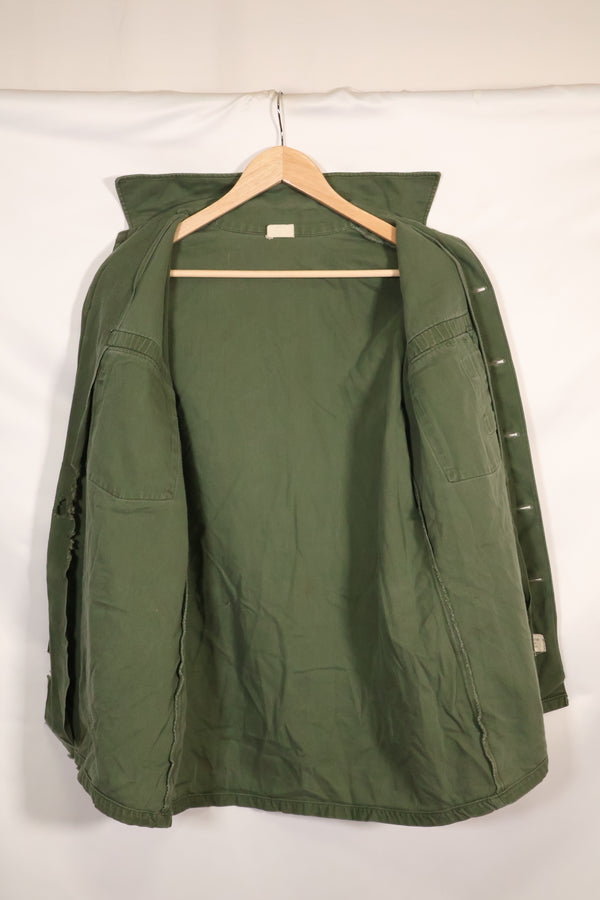 1967 Contract US Navy OG-107 Utility Shirt Engineering Corps SEABEES Identical Owner A