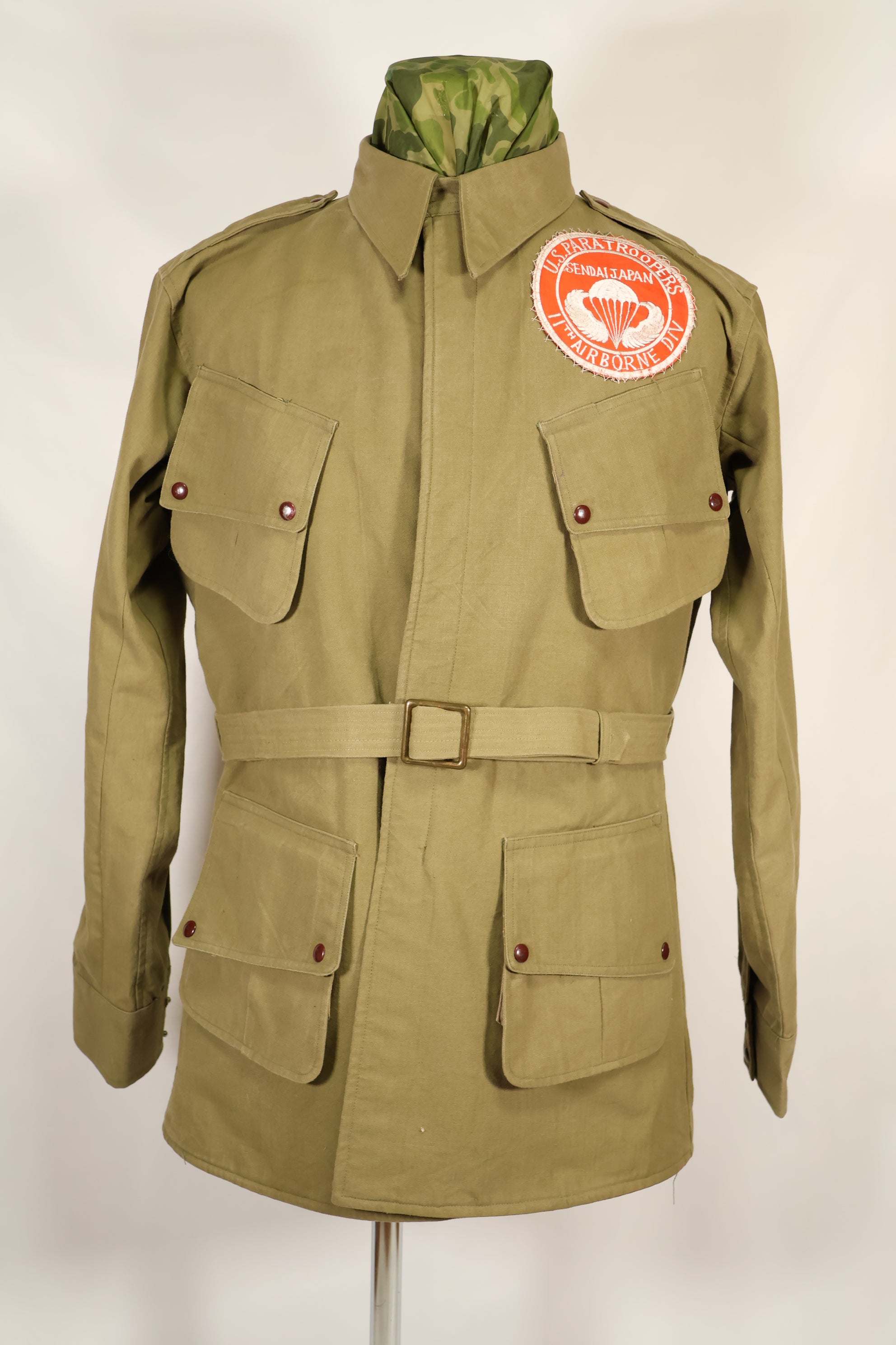 Real 1950s 11th Airbone Soldier Privately Purchase M42 Jump Jacket, Occupied Japan, Made by Sendai Tailor