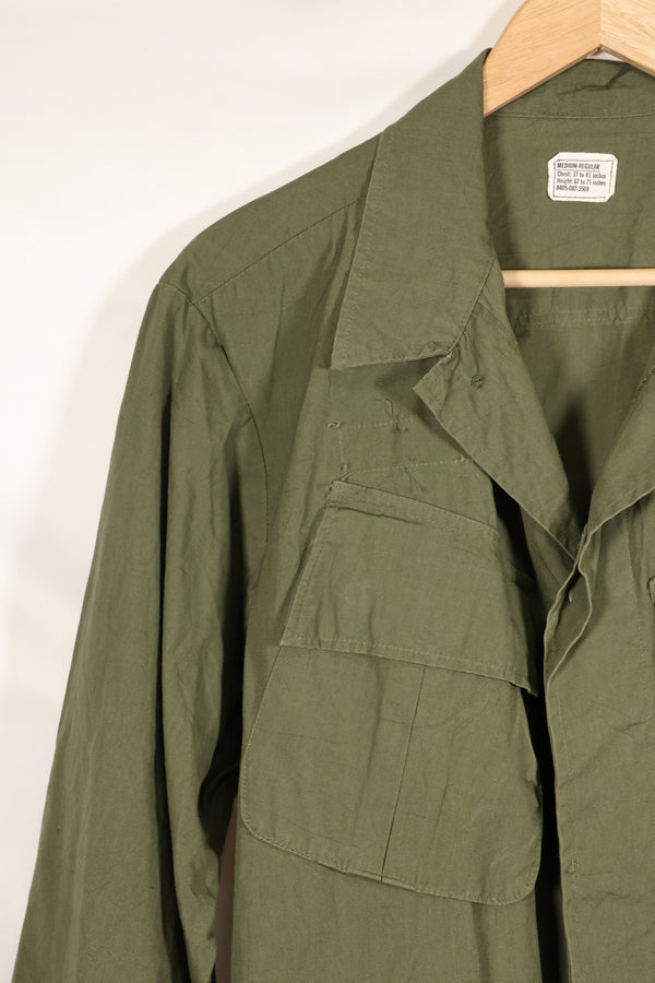 1969 Contract M-R Non Rip 3rd Model Jungle Fatigue Jacket, used, with tape.